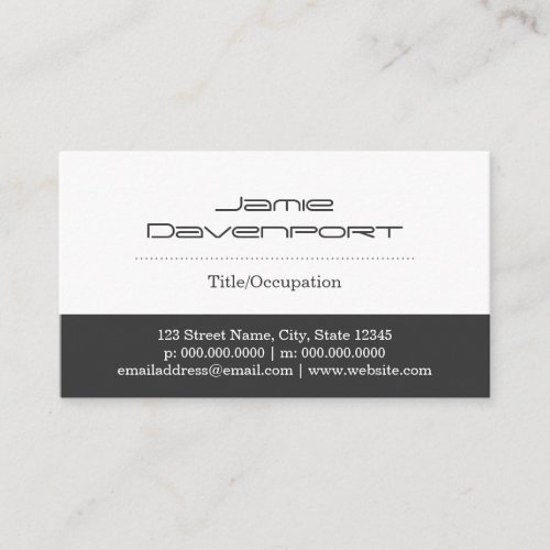 White  Gray Color Blocks Business Card