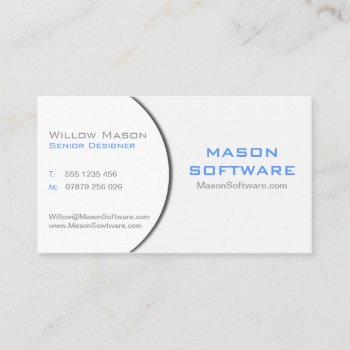 White & Gray Corporate Technology Business Card by ImageAustralia at Zazzle