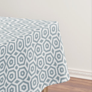 white gray geometric pattern art deco  tablecloth
