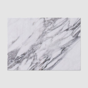 White & Gray Glitter Marble Texture Print Tissue Paper