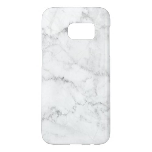 White  Gray Marble Print Samsung Galaxy S7 Case