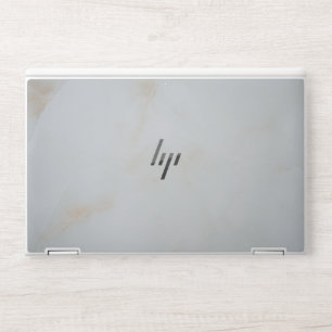White Gray Marble Stone Texture HP Laptop Skin