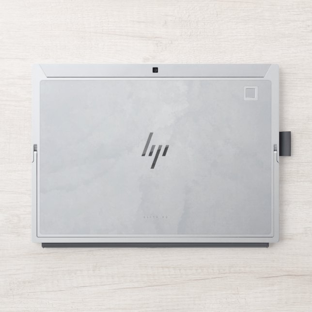 White Gray Marble Stone Texture HP Laptop Skin (Front)