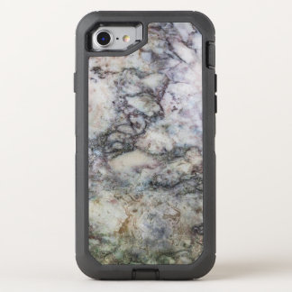 White Gray Marble Swirl OtterBox Defender iPhone SE/8/7 Case