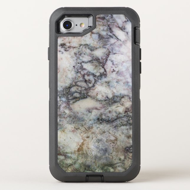 White Gray Marble Swirl Otterbox iPhone Case (Back)