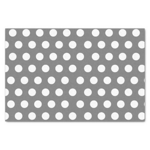 White Gray Medium Polka Dot Party Winter Wedding Tissue Paper