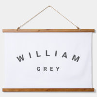 White/Gray Minimalist Name Nursery Decor
