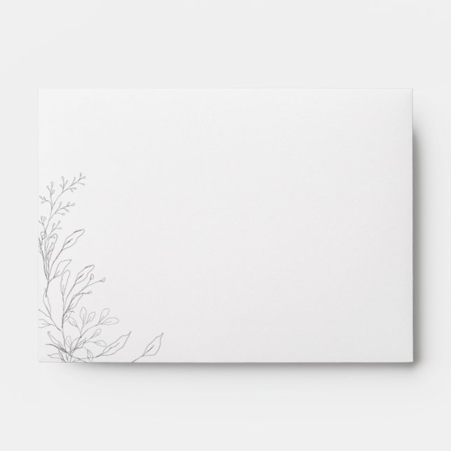 White & Gray Minimalistic Save the Date Envelope (Front)