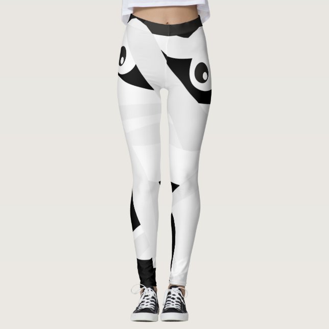 white gray mummy wraped halloween leggings (Front)