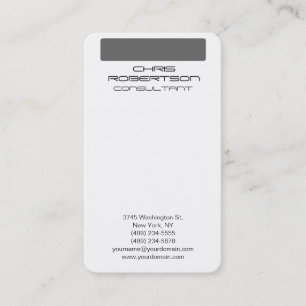 White Gray Pattern Attractive Charm Business Card