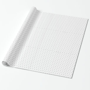 White & Gray Polka Dot Pattern Wrapping Paper