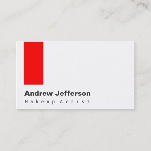 White Gray Red Professional Artist Business Card