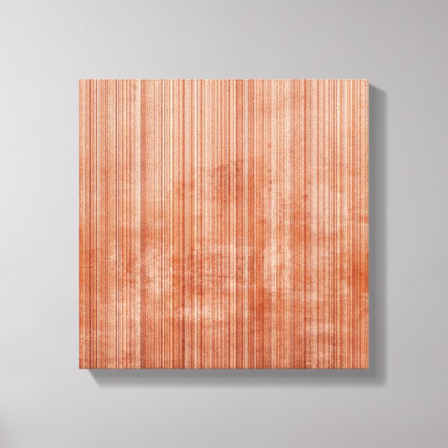 White Gray Rust striped Abstract Canvas Print (Front)