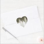 White & Gray Snow-Covered Pine Trees Chalkboard Heart Sticker<br><div class="desc">Personalize this sticker with your return address or Christmas wish. You can add shapes, icons and text. Create a beautiful Christmas gift for everyone you love. This white and gray snow-covered Christmas pattern is against a chalkboard background, perfect for personalizing. Bright glistening evergreen trees sparkle in the dark night. The...</div>