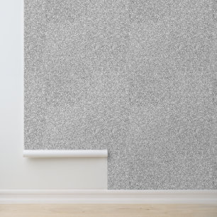 White Gray Spray Faux Granite Stone Wallpaper