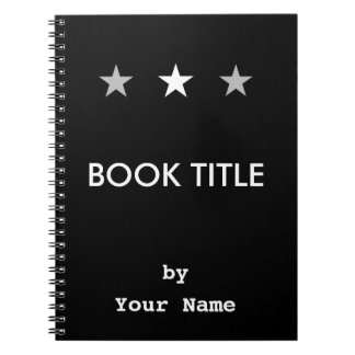 White & Gray Stars Your Book Project - Notebook