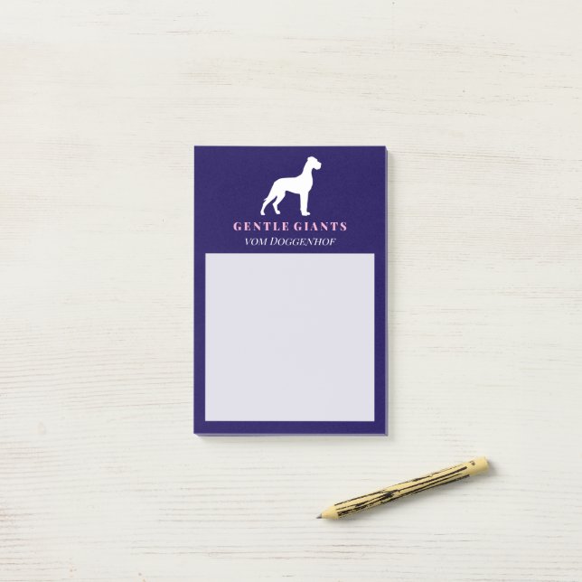 White Great Dane Notes (On Desk)