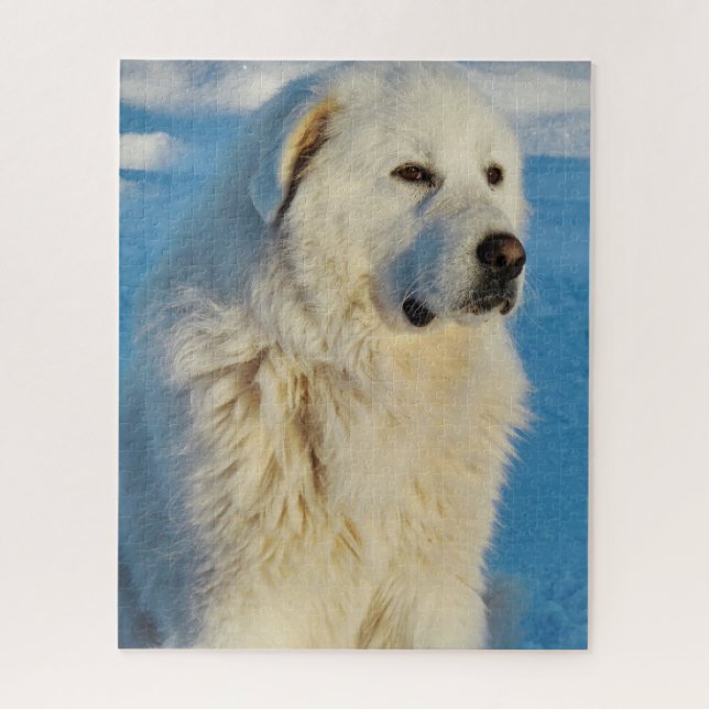 White Great Pyrenees Livestock Guardian Dog Jigsaw Puzzle (Vertical)