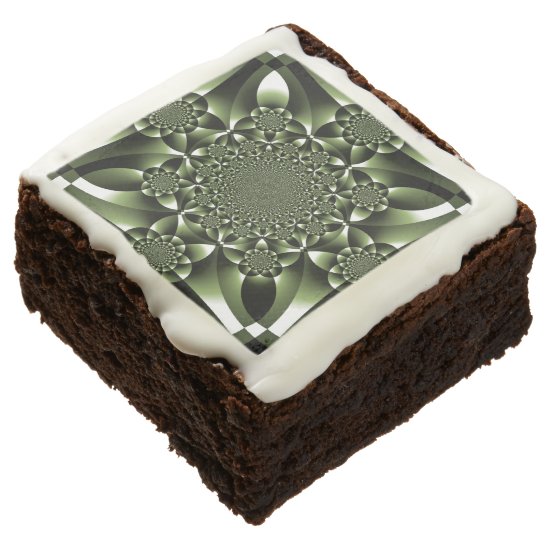 White Green Forest Leaf Petals Brownie