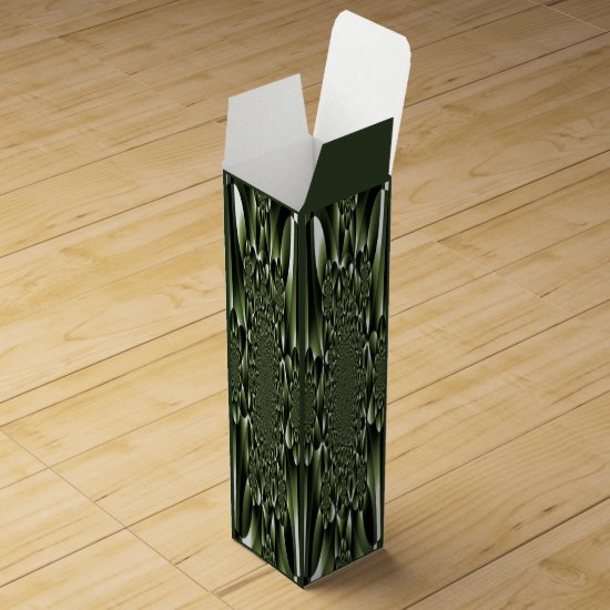 White Green Forest Leaf Petals Wine Box