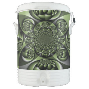 White Green Forest Mini Spheres Beverage Cooler