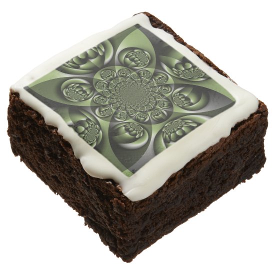 White Green Forest Mini Spheres Brownie