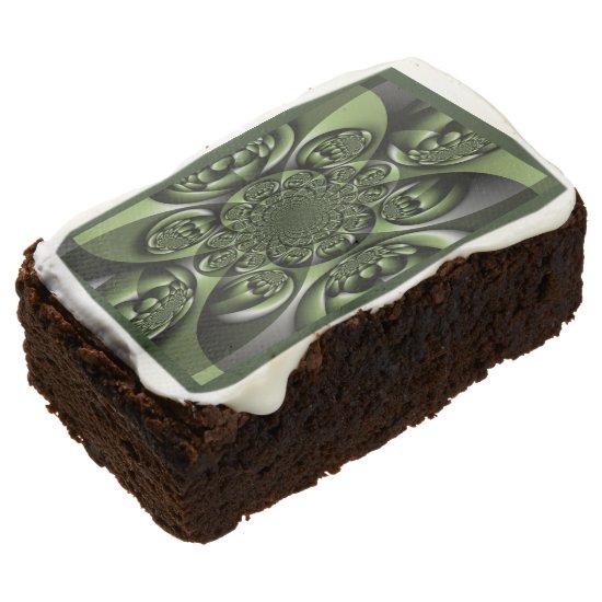 White Green Forest Mini Spheres Brownie