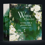 White Green Gold Rustic Floral Wedding 3 Ring Binder<br><div class="desc">Elegant yet rustic white botanical floral spray of hydrangeas and roses with greenery,  eucalyptus and vintage gold accents.  Beautiful vintage faded green background. Pretty and perfect for any season wedding memories to remember your special event.</div>