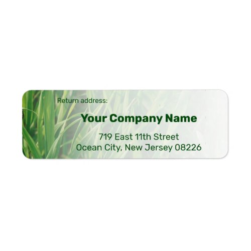 White  Green Lawn Care Service Return Label