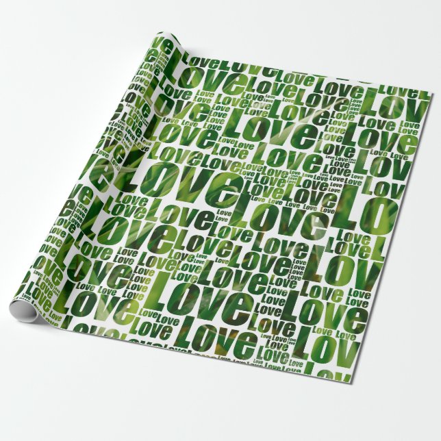 White & Green Lawn Care Service  Wrapping Paper (Unrolled)