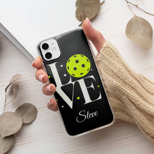White & Green Love Pickleball Black Glitter Case-Mate iPhone 14 Plus Case