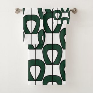 White Green Modern Geometric Trendy