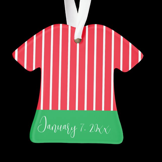 White Green Red Baby's First Christmas Ornament (Creator Uploaded)