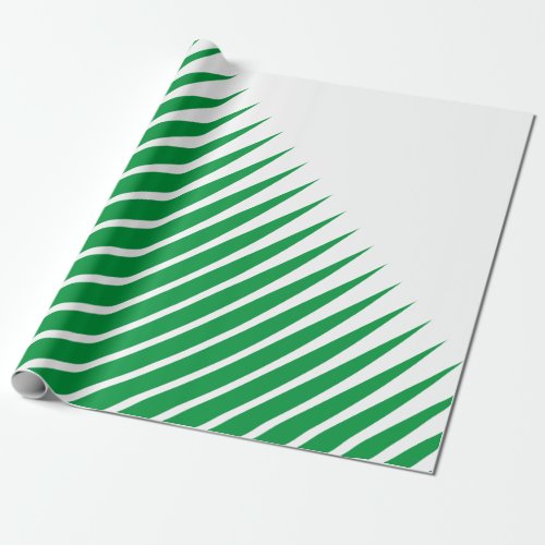 White Green Spikes Leaf Patterns Art Christmas Wrapping Paper