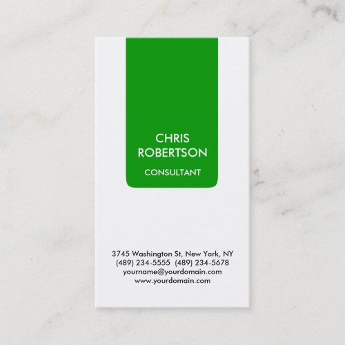 White Green Stripe Attractive Charm Business Card