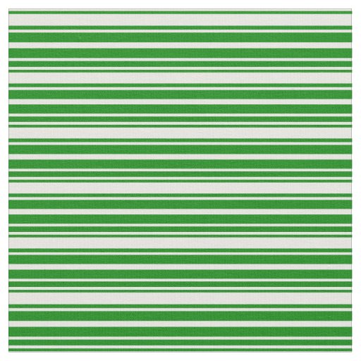 White & Green Striped Pattern Fabric