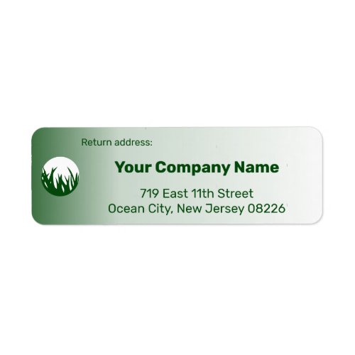 White  Green Your Company Name Text  Logo Label