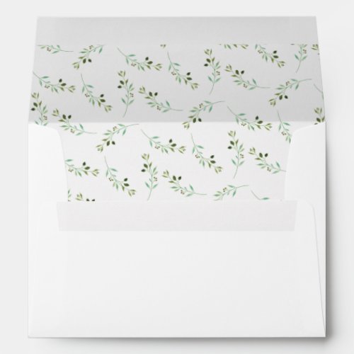 White  Greenhouse Collection Watercolor Botanical Envelope