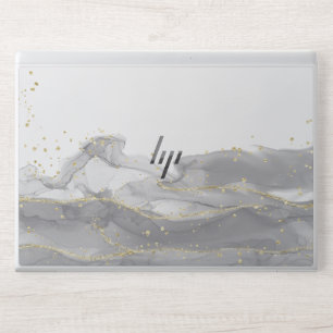 White & Grey glitter Marble  HP Laptop Skin