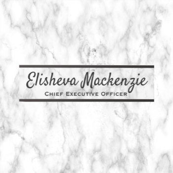 White Grey Marble Office Door Sign Name Plate by designs456 at Zazzle