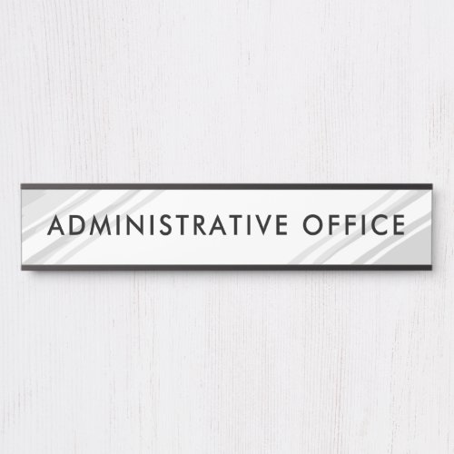  White Grey Modern Professional Plate Admin Office Door Sign