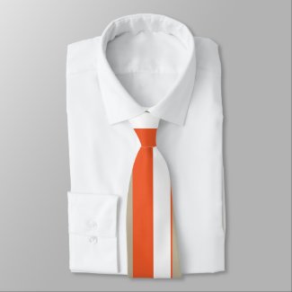 White Grey Orange Stripes    