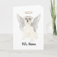 White Grey Schnauzer Sympathy Memorial