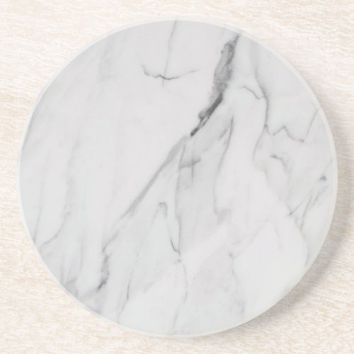 White Grey Stone Sandstone Coaster