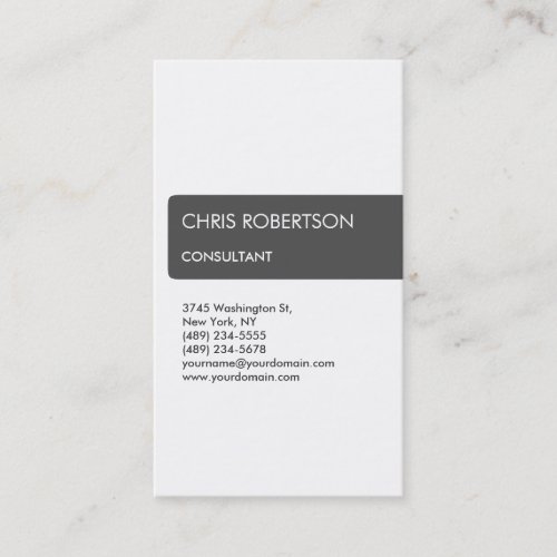 White Grey Striped Attractive Charm Business Card
