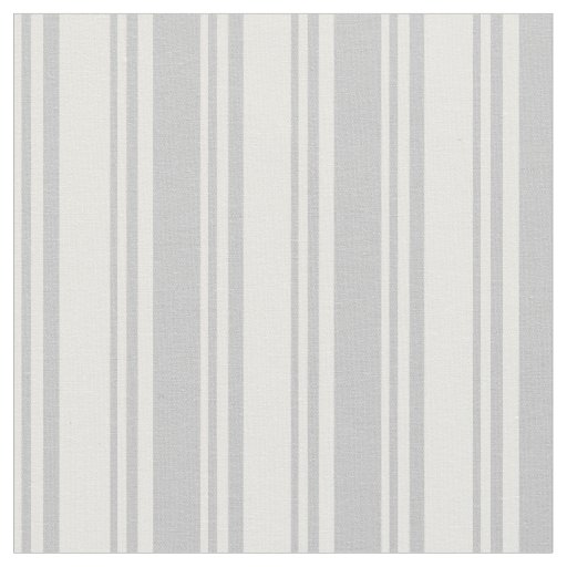 White & Grey Striped/Lined Pattern Fabric