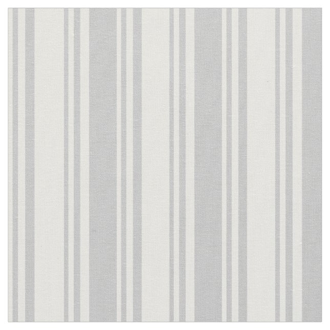 White & Grey Striped/Lined Pattern Fabric (Close Up)