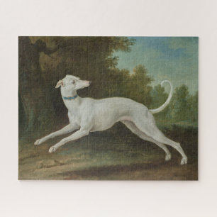 White Greyhound Dog (by Jean-Baptiste Oudry) Jigsaw Puzzle