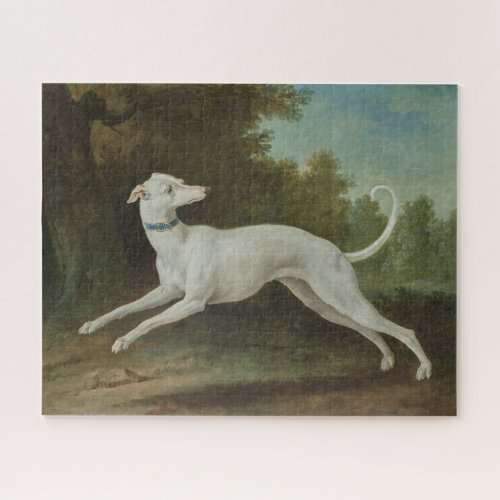 White Greyhound Dog by Jean_Baptiste Oudry Jigsaw Puzzle