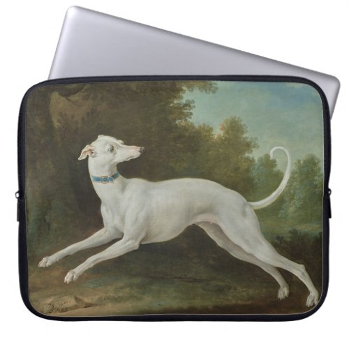 White Greyhound Dog by Jean_Baptiste Oudry Laptop Sleeve